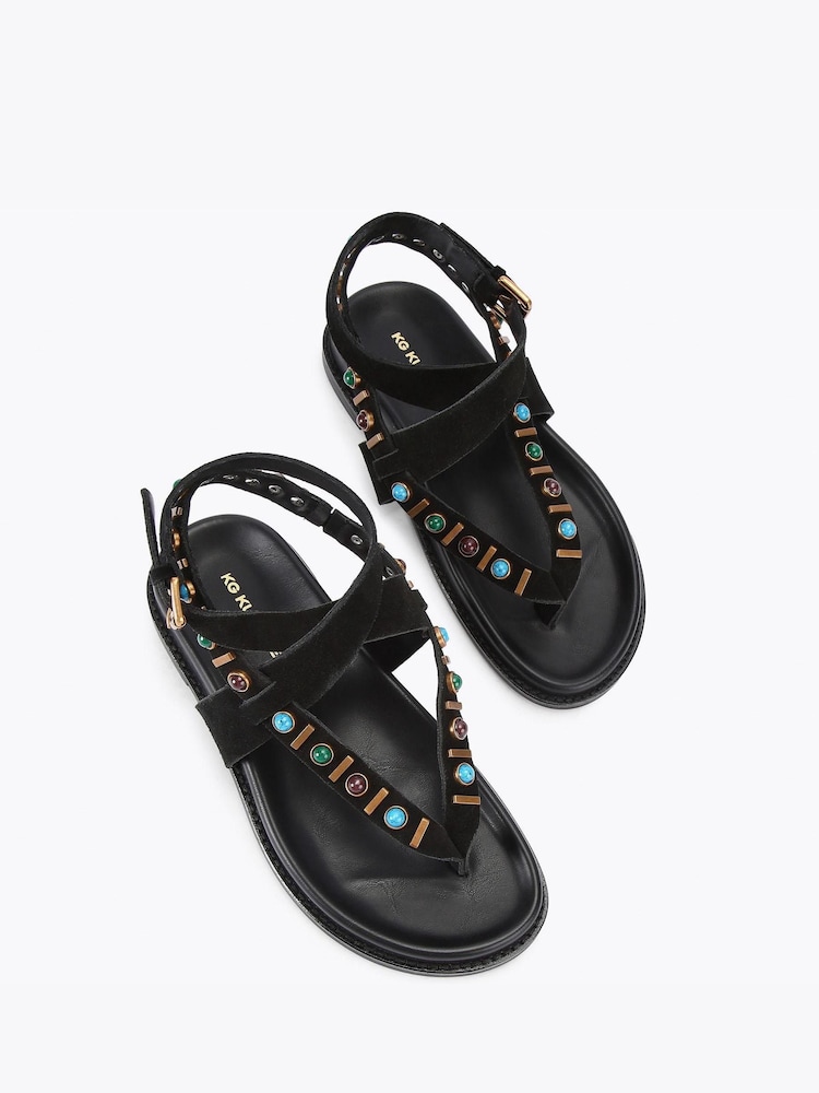 KG Kurt Geiger Ronny Black Sandals - Image 2 of 4 KG Kurt Geiger Ronny Black Sandals - Image 2 of 4