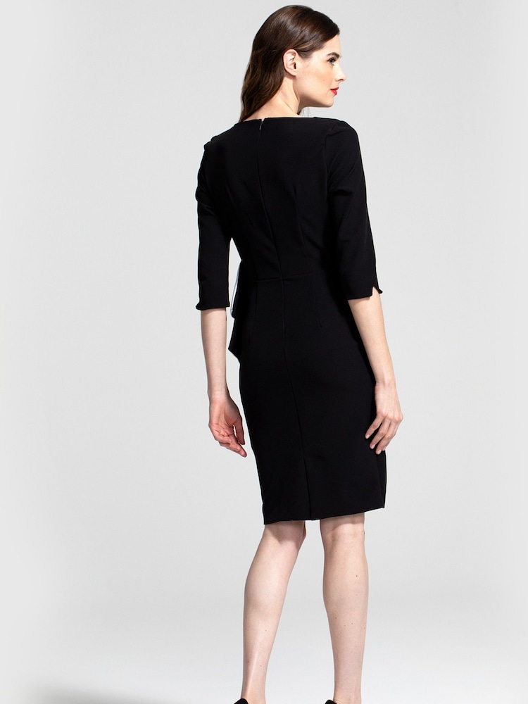 Hot Squash Contrast Side Frill Black Dress - Bild 2 von 3