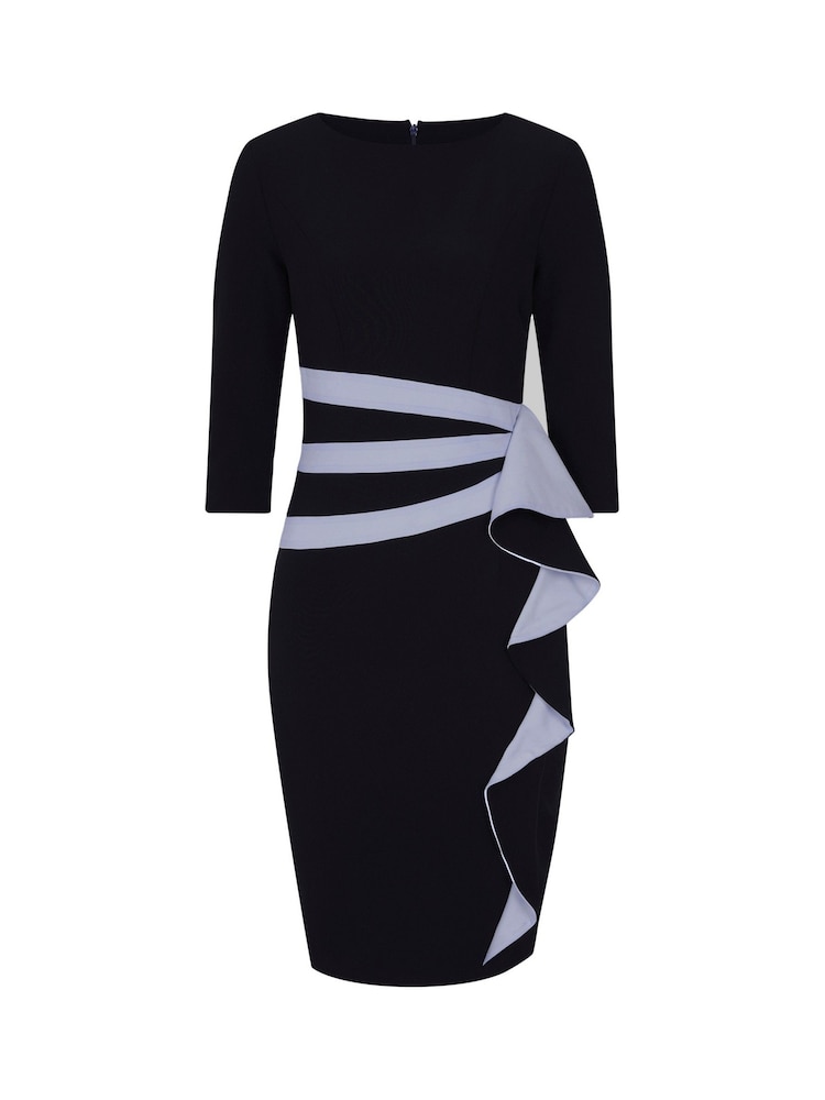Hot Squash Contrast Side Frill Black Dress - Bild 3 von 3