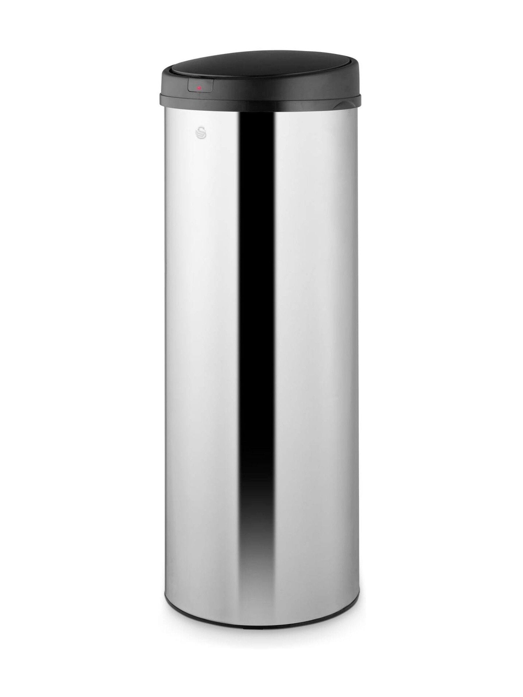 Swan 50L Round Sensor Bin w/Black in Black | Size: A - Image 5