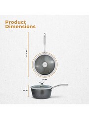 Tower Graphite Cerastone Pro 20cm Saucepan with Glass Lid - Image 8 of 11