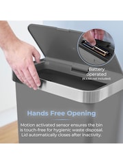 Tower Grey 50L Rectangular Sensor Bin - Image 3 of 8