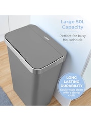 Tower Grey 50L Rectangular Sensor Bin - Image 4 of 8