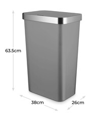 Tower Grey 50L Rectangular Sensor Bin - Image 6 of 8