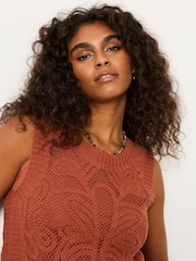 FatFace Rust Brown Palm Pattern Tank - Image 3 of 6