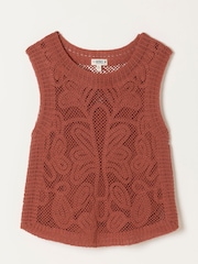 FatFace Rust Brown Palm Pattern Tank - Image 6 of 6