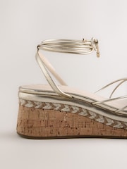 Gold Forever Comfort Strappy Flatform Wedge - Image 3 of 5