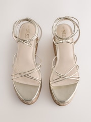 Gold Forever Comfort Strappy Flatform Wedge - Image 7 of 10