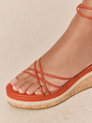 Pink Forever Comfort Strappy Flatform Wedge - Image 4 of 5