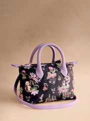 Cath Kidston Black Floral Mini Tote Cross-Body Bag - Image 2 of 4