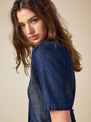 Rinse Blue Short Sleeve Waistcoat Top - Image 5 of 5