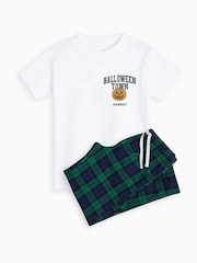 Personalised Toddlers Sl Pumpkin Halloween Pyjamas By Stitchstyle - Image 2 of 6