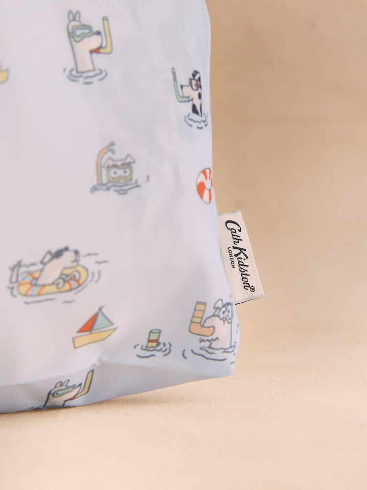 Cath Kidston Blue Stanley Print Foldaway Shopper Bag - Image 3 of 3