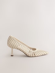 Bone Forever Comfort® Striped Cutout Court Heels - Image 1 of 5