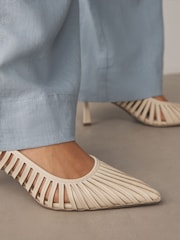 Bone Forever Comfort® Striped Cutout Court Heels - Image 6 of 10