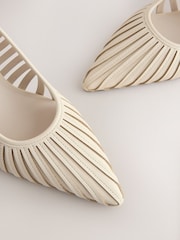 Bone Forever Comfort® Striped Cutout Court Heels - Image 9 of 10