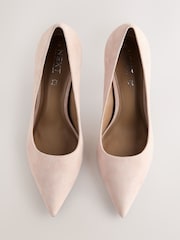 Nude Suede Pointed Toe Court Shoes - Image 6 of 9