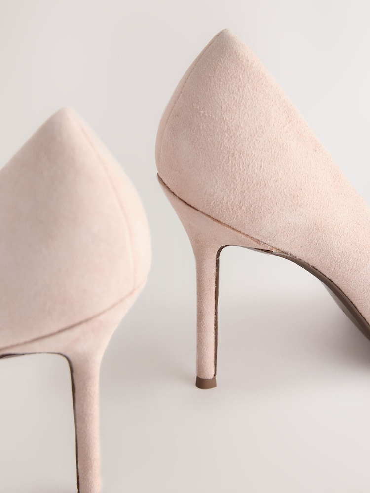Nude Suede Pointed Toe Court Shoes - Image 9 of 9 Nude Suede Pointed Toe Court Shoes - Image 9 of 9