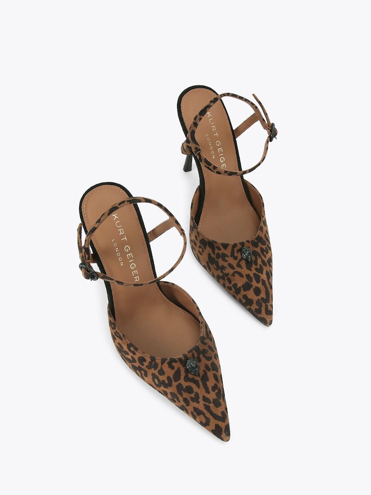 Kurt Geiger London Eagle Point Ankle Strap Brown Shoes - Image 1 of 4 Kurt Geiger London Eagle Point Ankle Strap Brown Shoes - Image 1 of 4