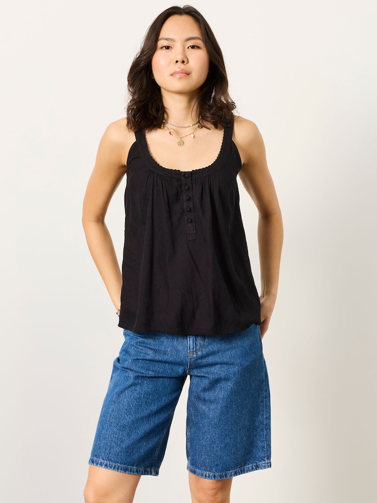 FatFace Layla Black Cami - Image 1 of 6 FatFace Layla Black Cami - Image 1 of 6