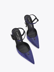 Kurt Geiger London Blue Eagle Point Ankle Strap Shoes - Image 1 of 4