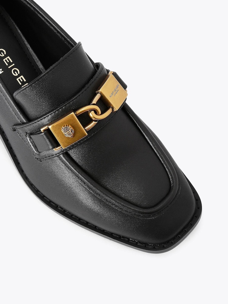 Kurt Geiger London Kingsley Heel Black Loafer Shoes - Image 4 of 4