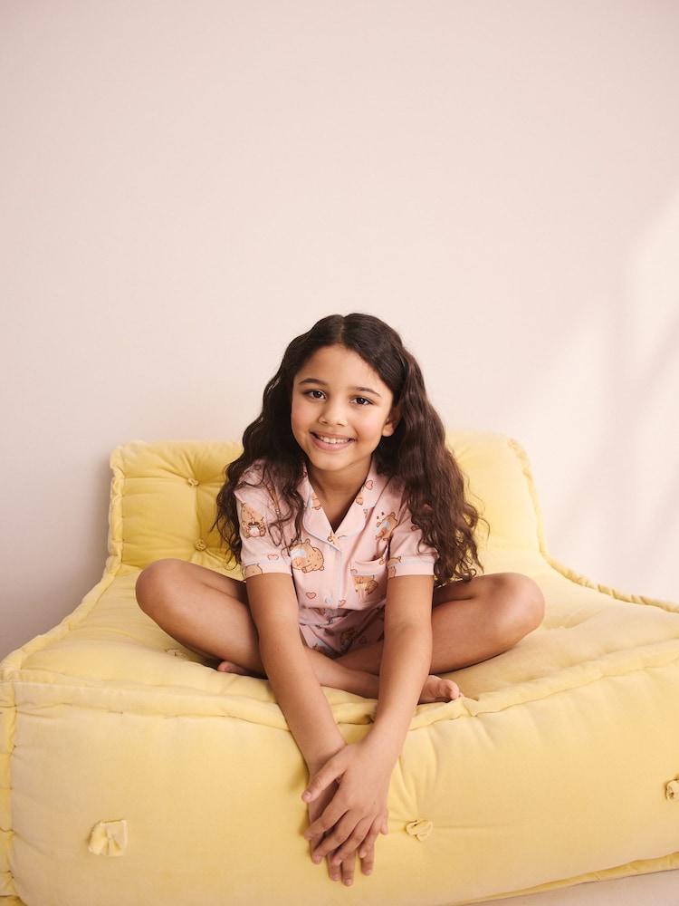 Pink Short Button Through Pyjamas (3-16yrs) - Image 2 of 4