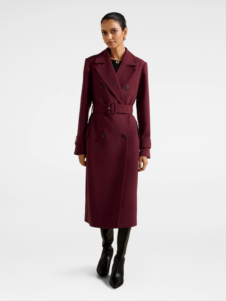 Forever New Red Lydia Petite Crepe Trench Coat - Image 5 of 5 Forever New Red Lydia Petite Crepe Trench Coat - Image 5 of 5