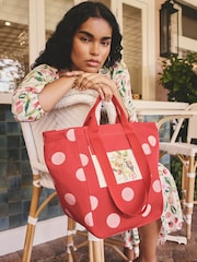 Cath Kidston Red Polka Dot Large Market Tote - Image 1 of 3