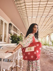 Cath Kidston Red Polka Dot Large Market Tote - Image 2 of 3