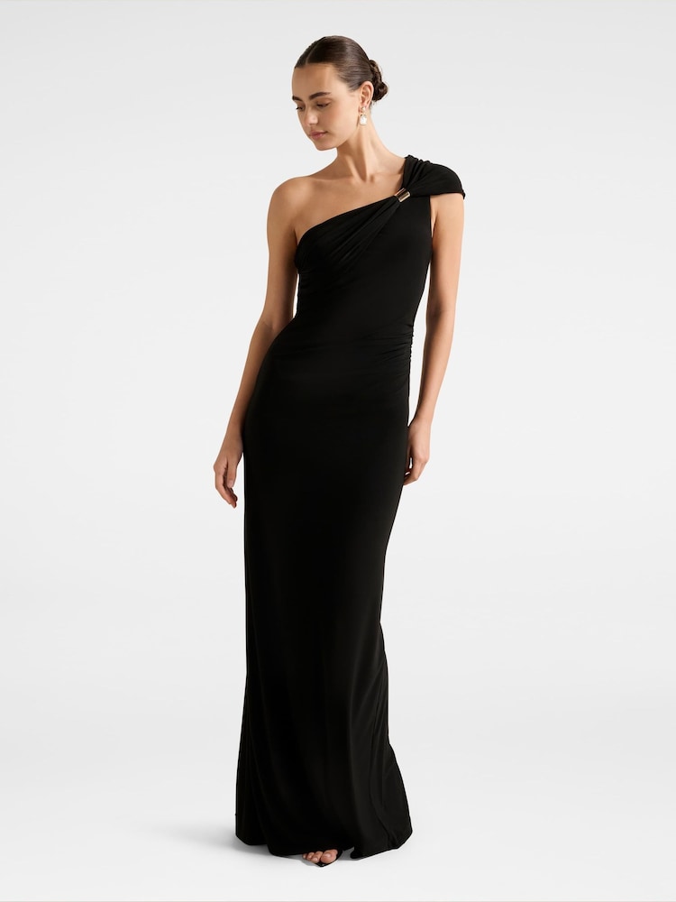 Forever New Black Robyn One Shoulder Jersey Maxi Dress - Image 1 of 4