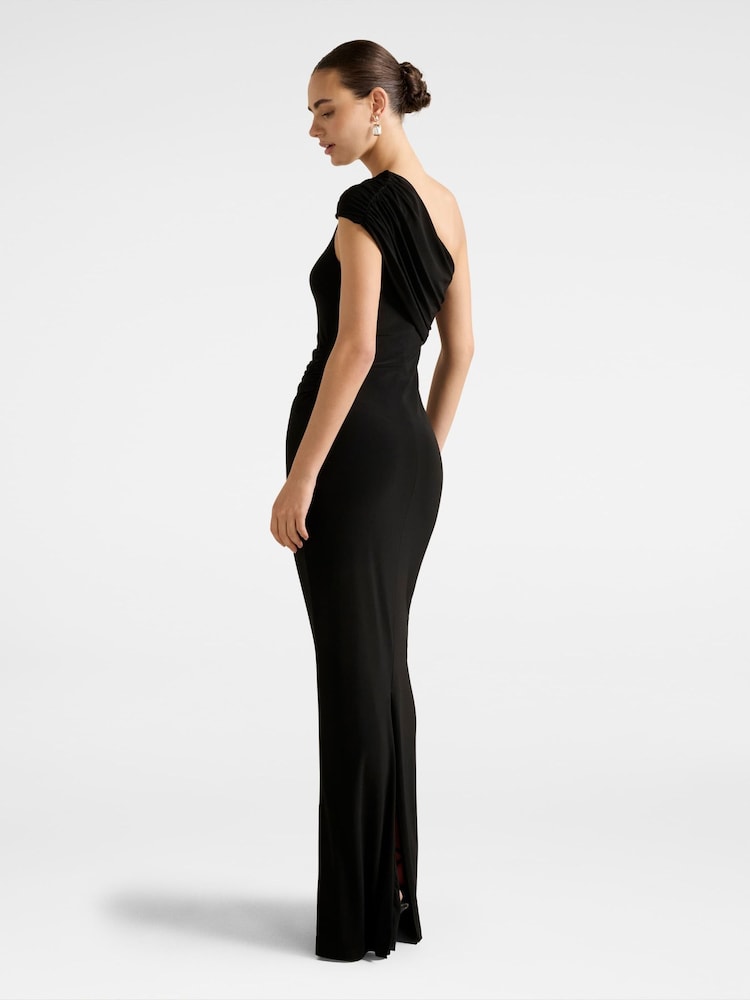 Forever New Black Robyn One Shoulder Jersey Maxi Dress - Image 2 of 4