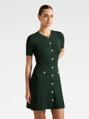 Forever New Green Mallory Knitted Mini Dress - Image 4 of 5