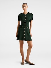 Forever New Green Mallory Knitted Mini Dress - Image 5 of 5