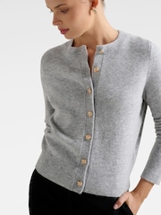 Forever New Grey May Crew Neck Cardigan - Image 3 of 5