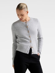 Forever New Grey May Crew Neck Cardigan - Image 4 of 5