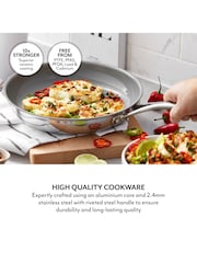 Sur La Table Stainless Steel TriPly 30cm Frying Pan - Image 3 of 9