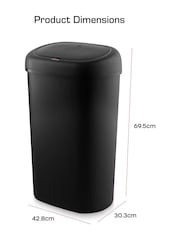 Swan Black 55L Oval Sensor Bin - Image 4 of 9