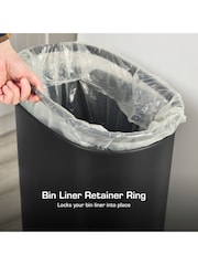 Swan Black 55L Oval Sensor Bin - Image 5 of 9