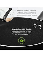 Swan Black Townhouse 3 Piece Saucepan Set - Image 4 of 9