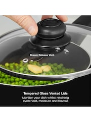 Swan Black Townhouse 3 Piece Saucepan Set - Image 5 of 9