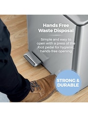 Tower Stainless Steel 40L Recycling Pedal Bin 2 x 20L - Image 4 of 8