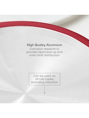 Swan Red Townhouse 3 Piece Saucepan Set - Image 3 of 9