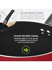 Swan Red Townhouse 3 Piece Saucepan Set - Image 4 of 9