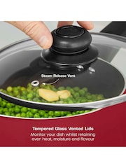 Swan Red Townhouse 3 Piece Saucepan Set - Image 5 of 9