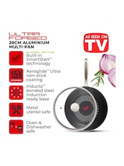 Tower Black Smart Start Ultra Forged 28cm Multi-Pan with Lid - Image 2 of 12