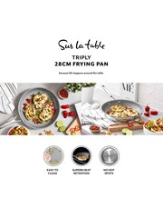 Sur La Table Stainless Steel TriPly 28cm Frying Pan - Image 2 of 8