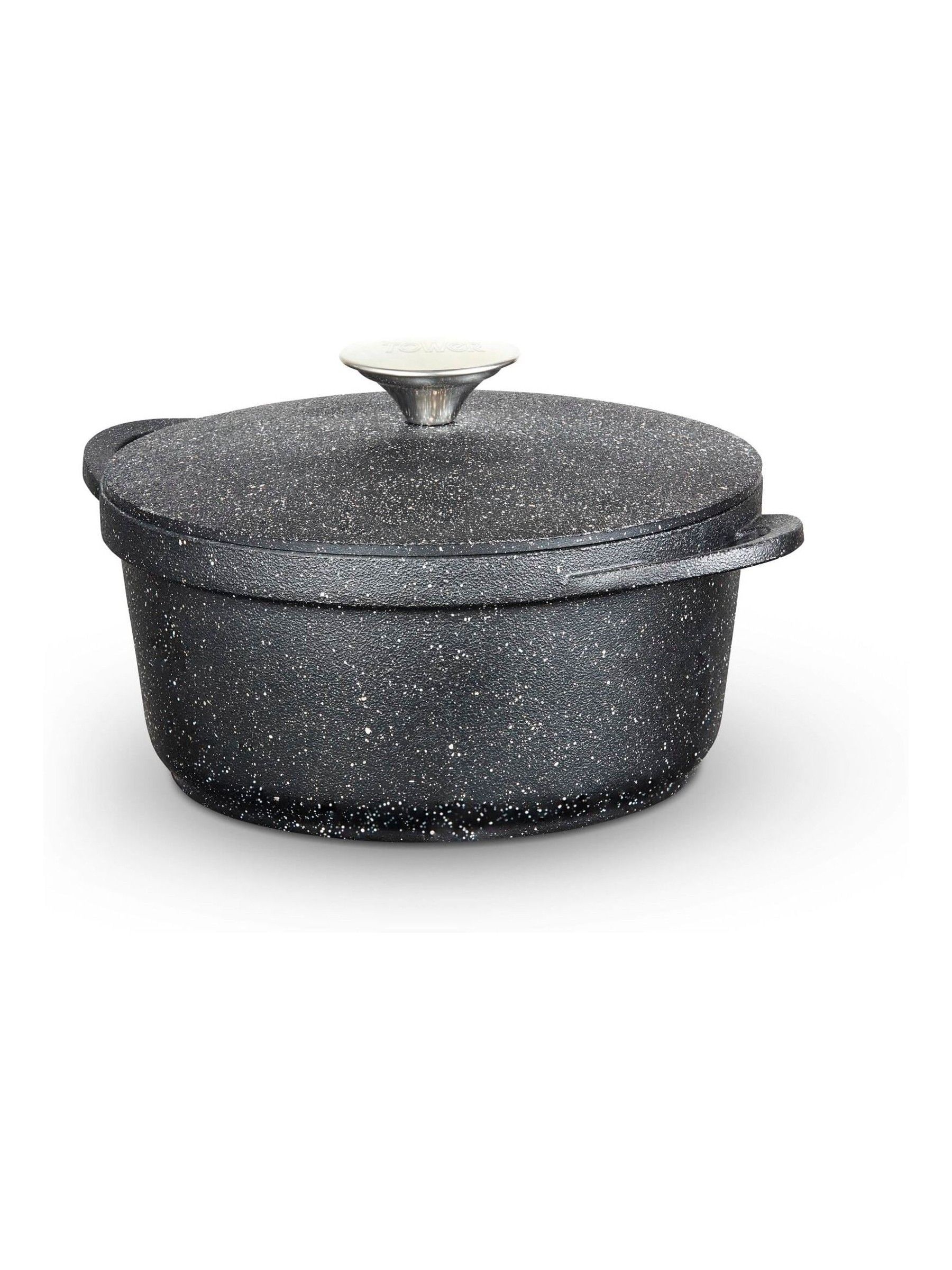 Tower Precision Casserole Dish with Aluminium Lid, Lightweight Cast Aluminium, 20 - 28cm, Black - Image 5