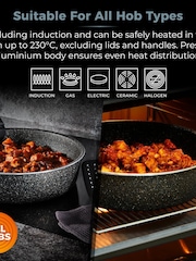 Tower Black 13 Piece Freedom Precision Frying Pan and Saucepan Set - Image 6 of 10