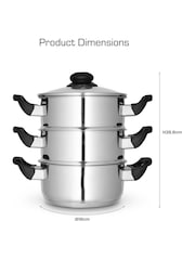 Swan Stainless Steel 3 Tier Steamer 18cm - Image 6 of 9